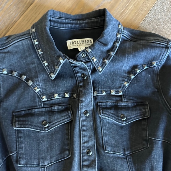 Idyllwind Women’s Western Black Denim Belted Shirt Dress | Size M - Picture 6 of 15